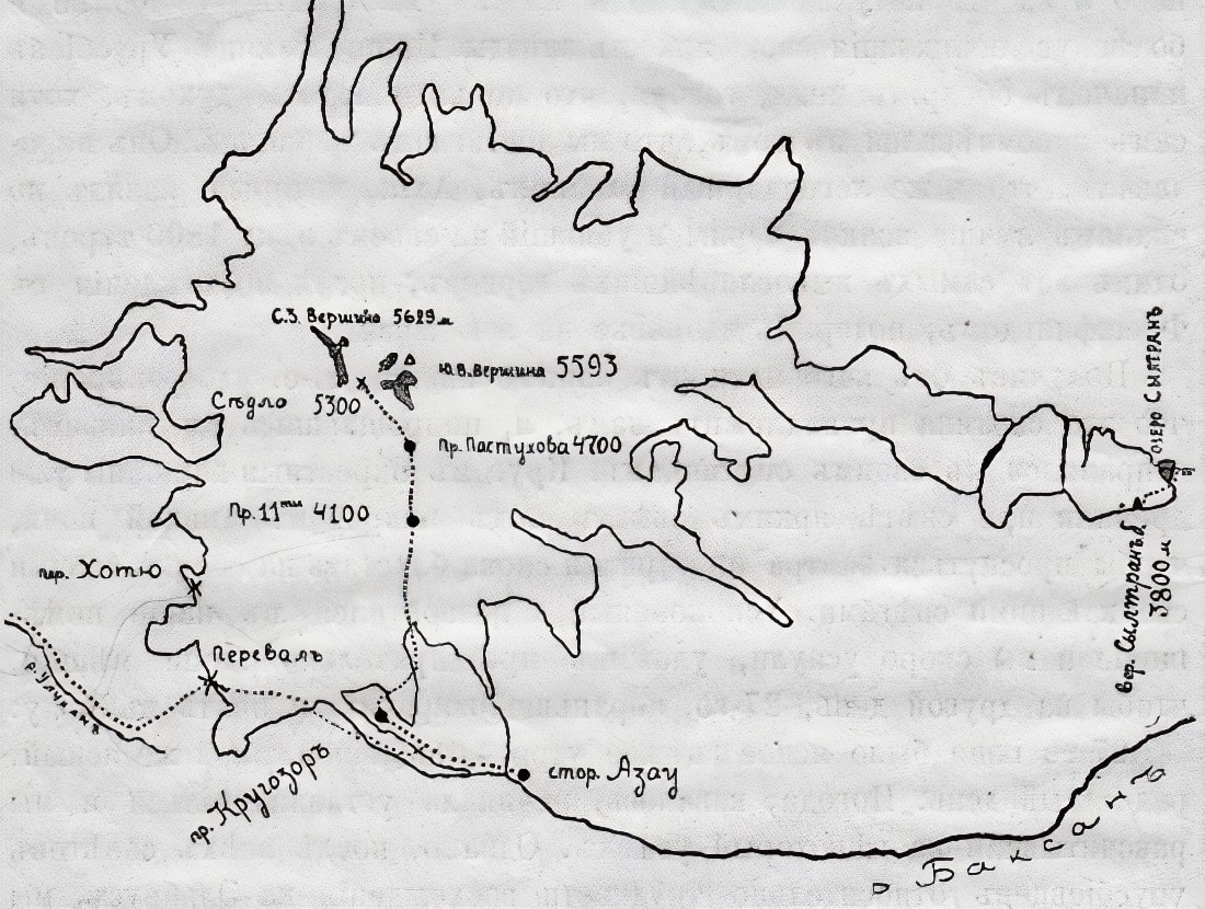Карта Эльбруса Голубева